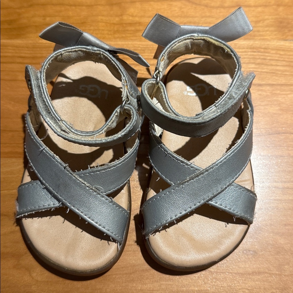 UGG Metallic Gray Baby Sandals